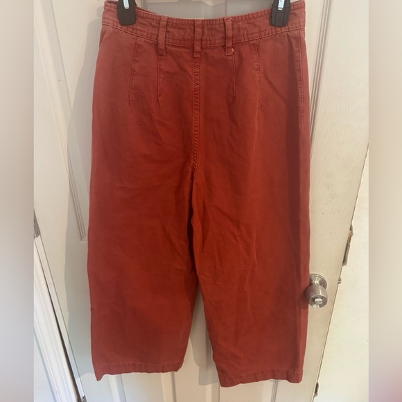 We the Free Patti Wide Leg Crop Pants Jeans Color Rose Size 29 Cotton High Rise - Picture 7 of 15